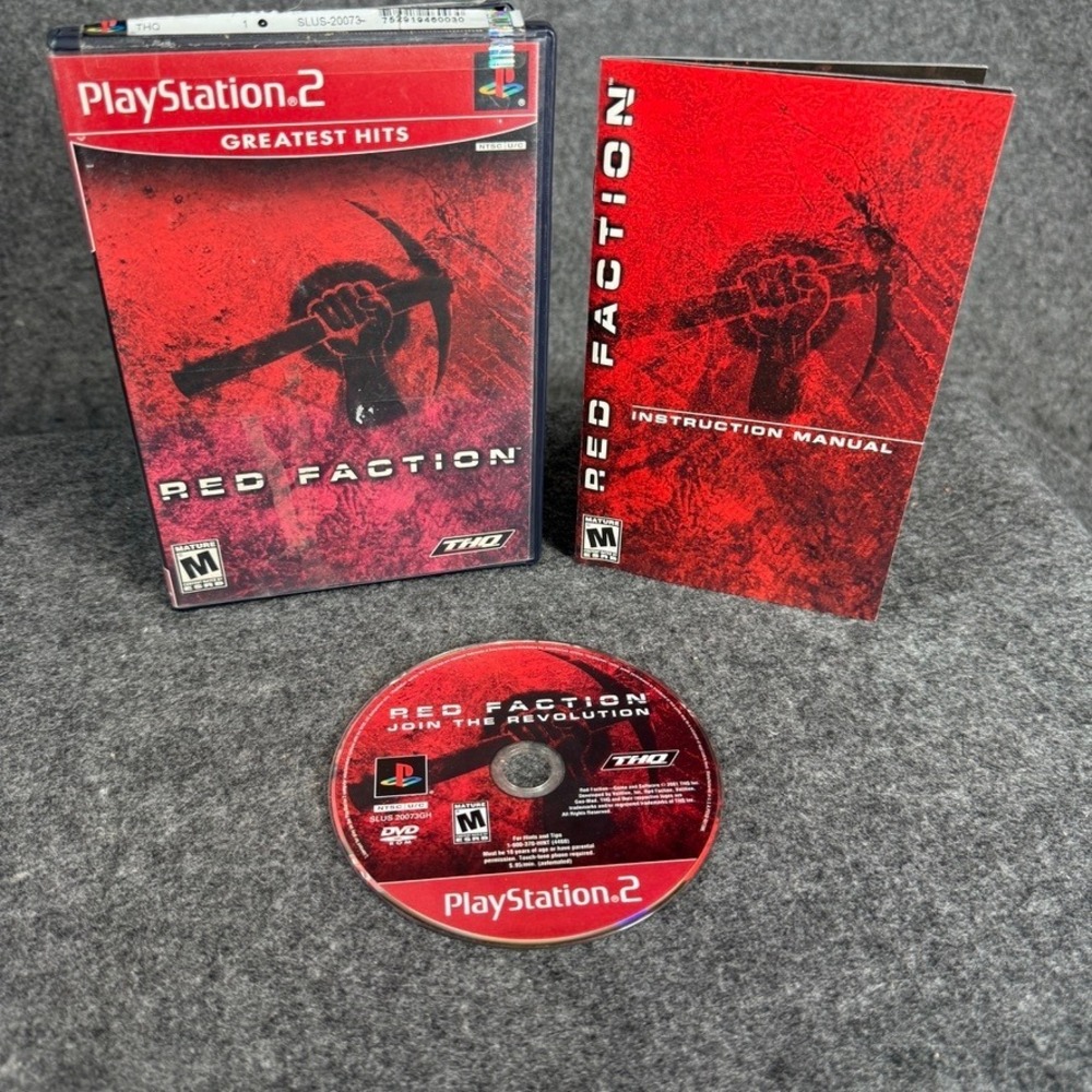 Red Faction PlayStation 2 PS2 Greatest‎ Hits THQ Volition SLUS-20073GH Complete